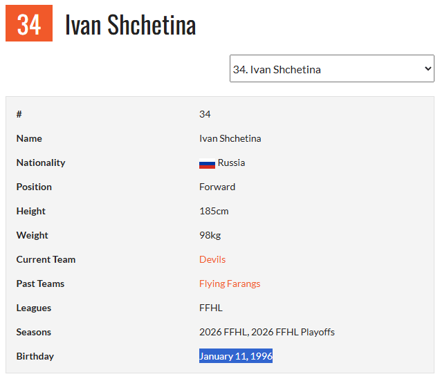 real hockey profile